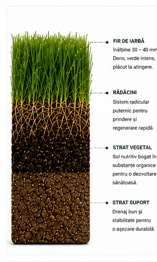 Rulou natural și strat de prindere